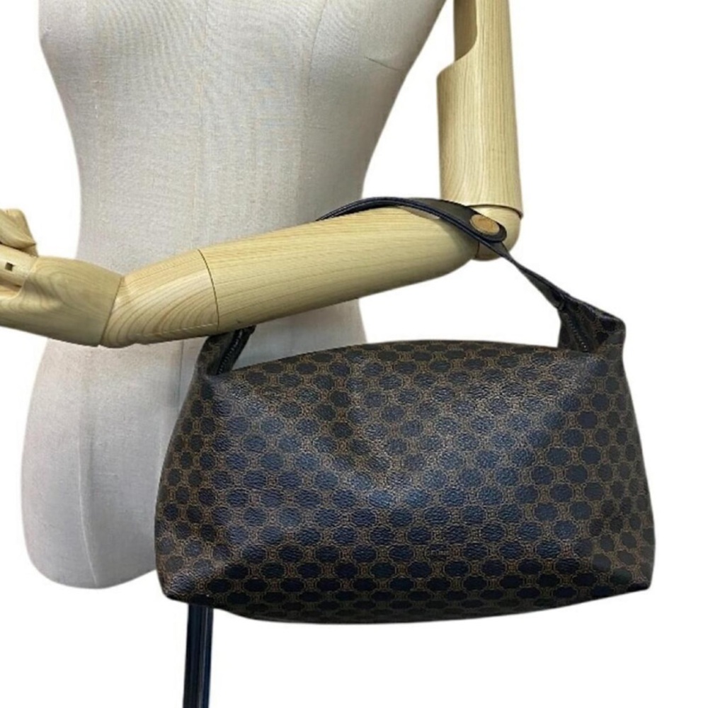 Celine Vanity Macadam Handbag in Black